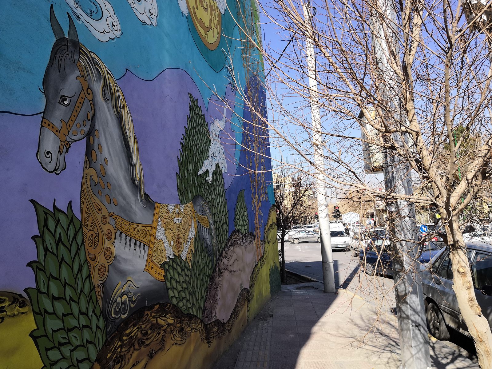 28. Mural w mieście Isfahan.