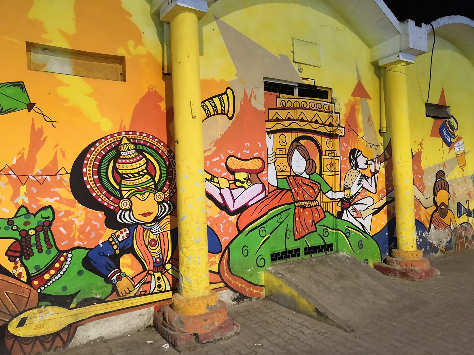 38. Mural w mieście Delhi.