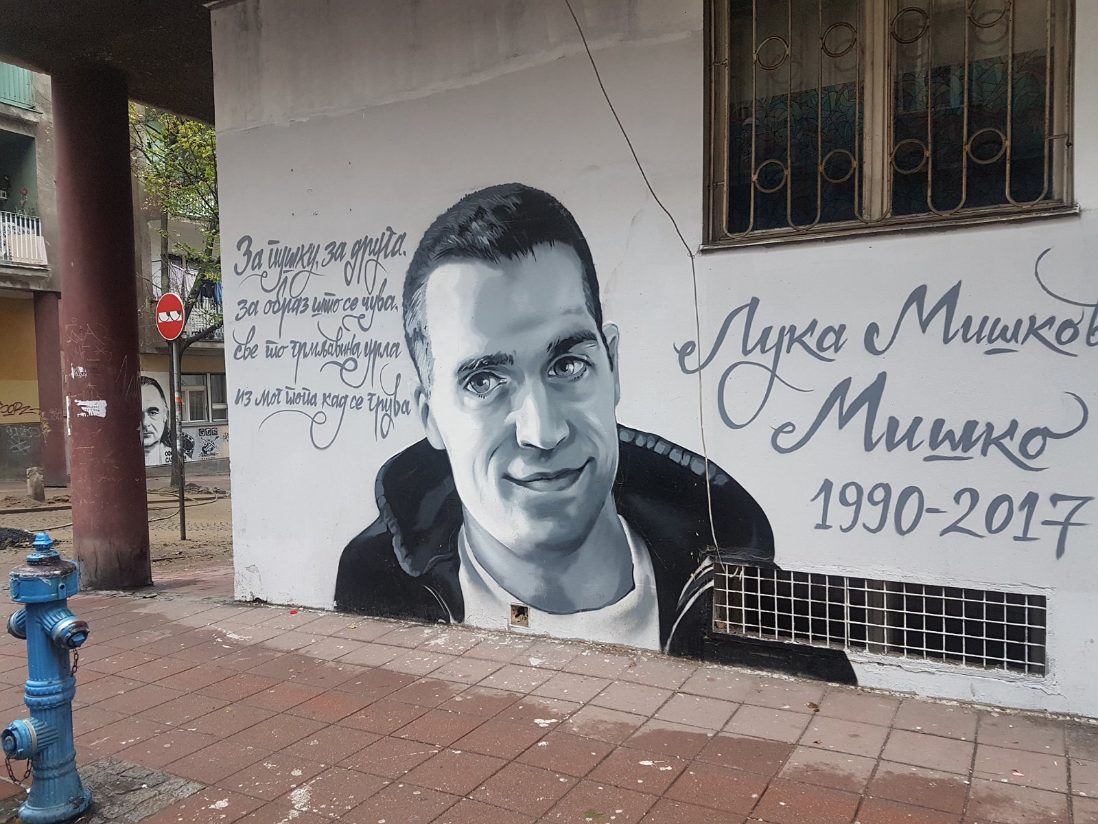 54. Mural w mieście Belgrad.