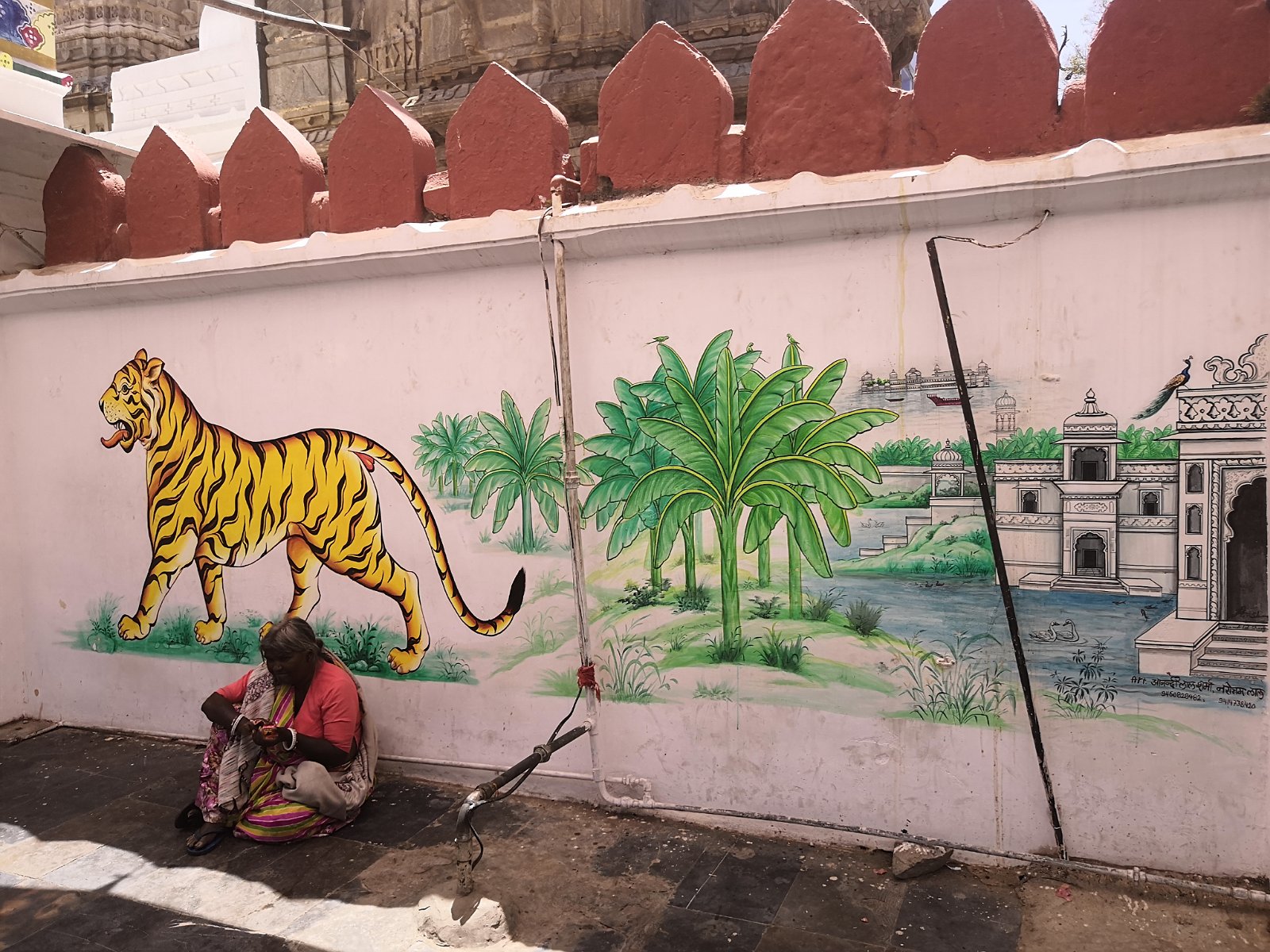 76. Mural w mieście Udaipur.