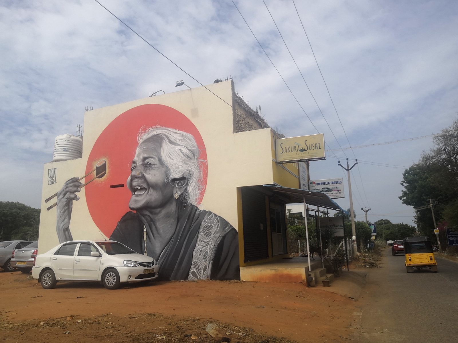 90. Mural w miejscowości Kuilapalayam.